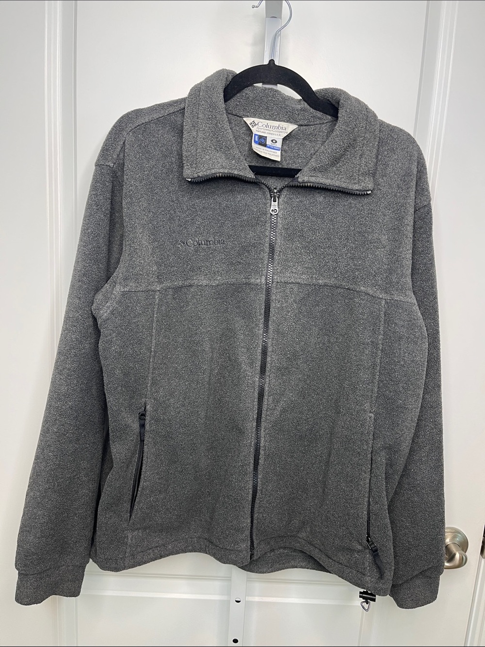 Columbia Men's Charcoal Full-Zip Fleece Jacket Medium